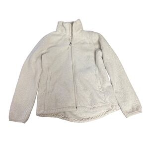 The North Face White Sherpa Fleece Zip Up Jacket Womens Size Medium